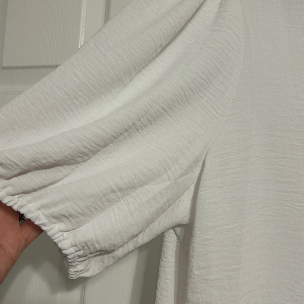 Adrianna Papell White Eyelet Blouse - Picture 3 of 4